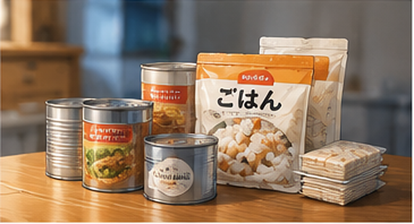 災害に備えて保存している非常食