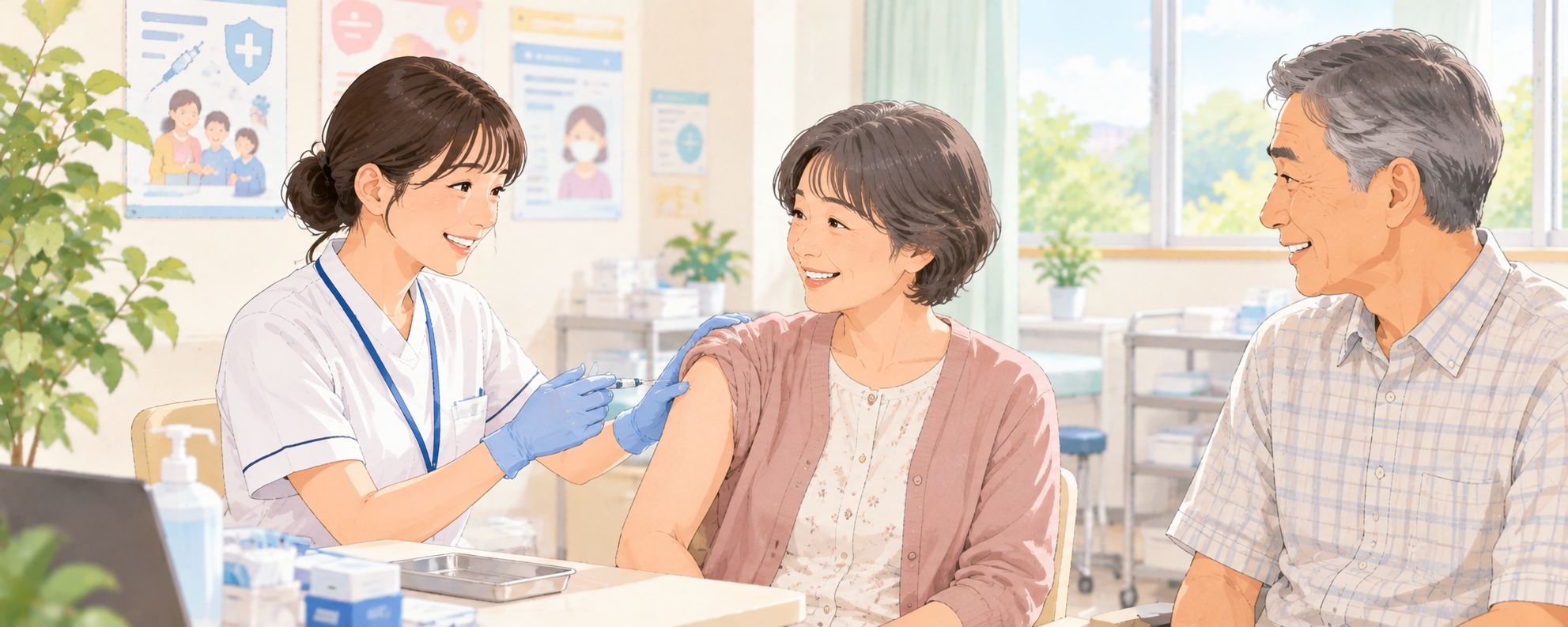 予防接種について医療スタッフに相談するイメージ